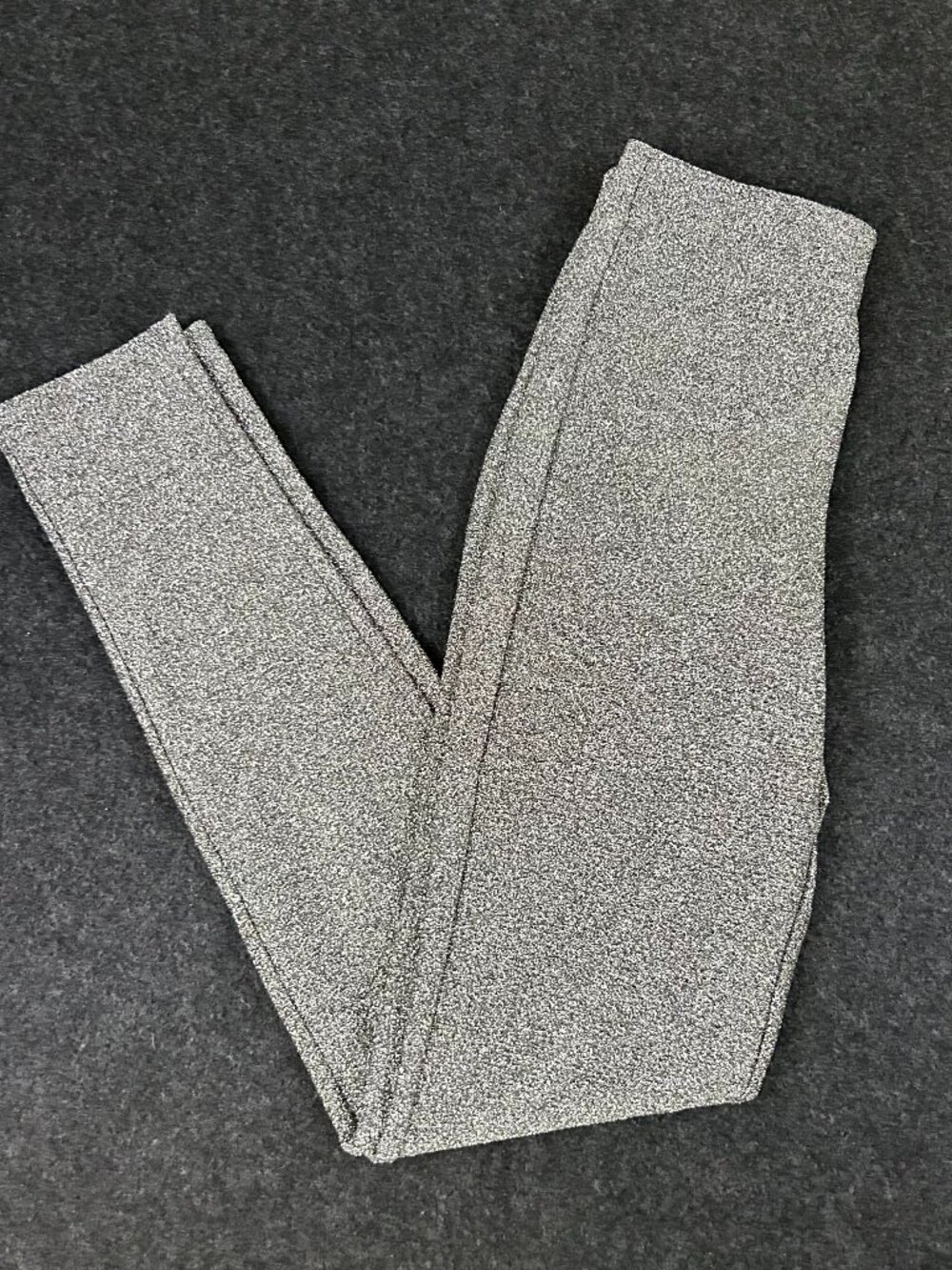 H&M Divided Silver Metallic Sparkly Leggings Size 6